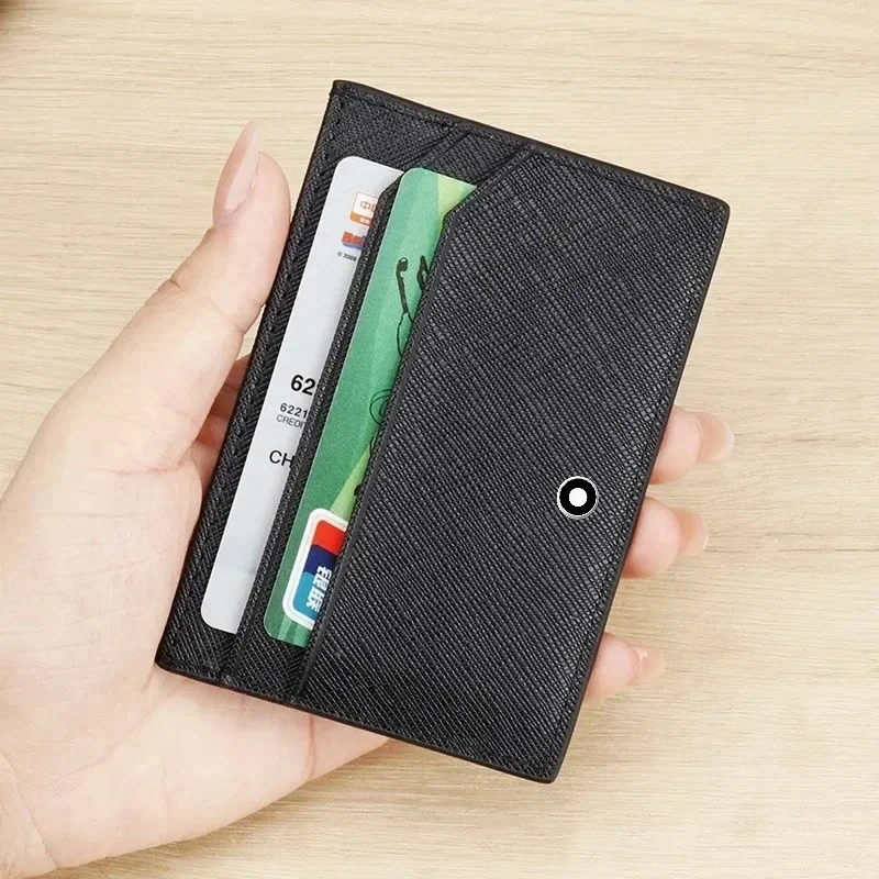 Leather Wallet Men - Portefeuille Porte-cartes Business Slim en Cuir