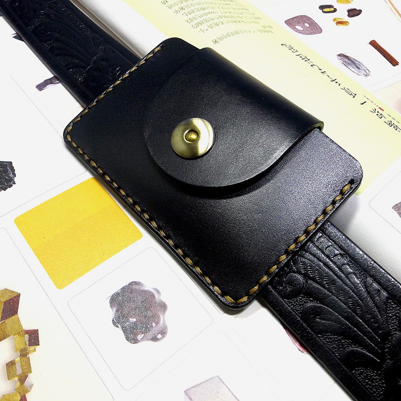Leather Wallet Men - Blongk-Sac banane ultra fin en cuir
