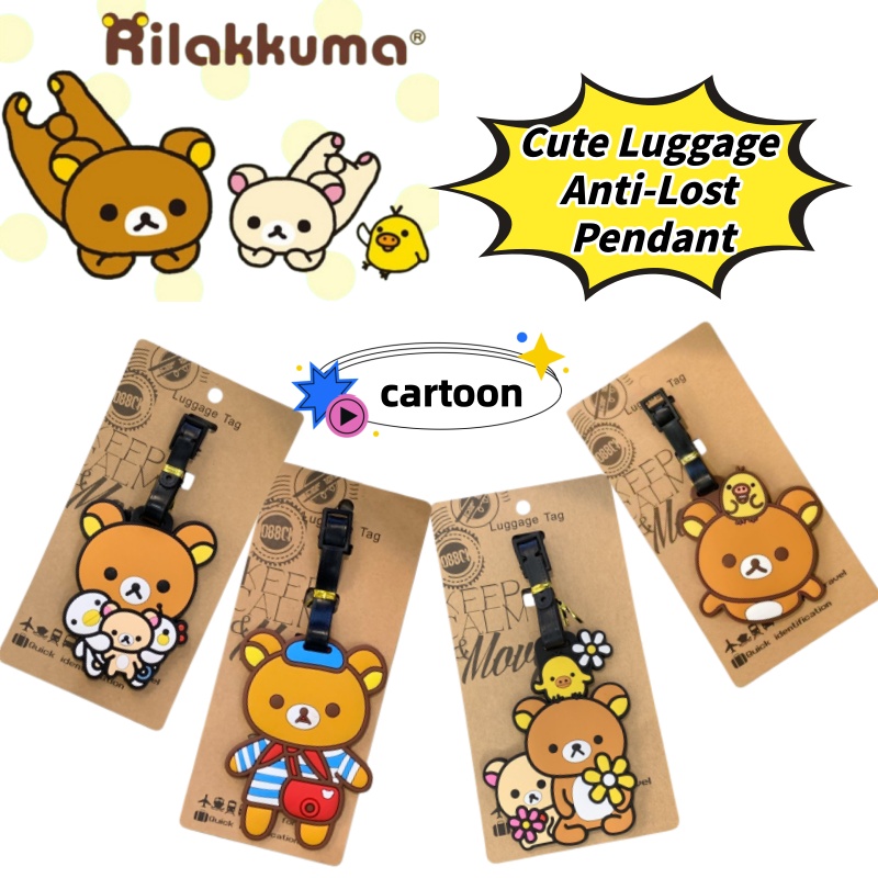 Travel Luggage Set - Étiquette de bagage personnalisée créative Rilakkuma,