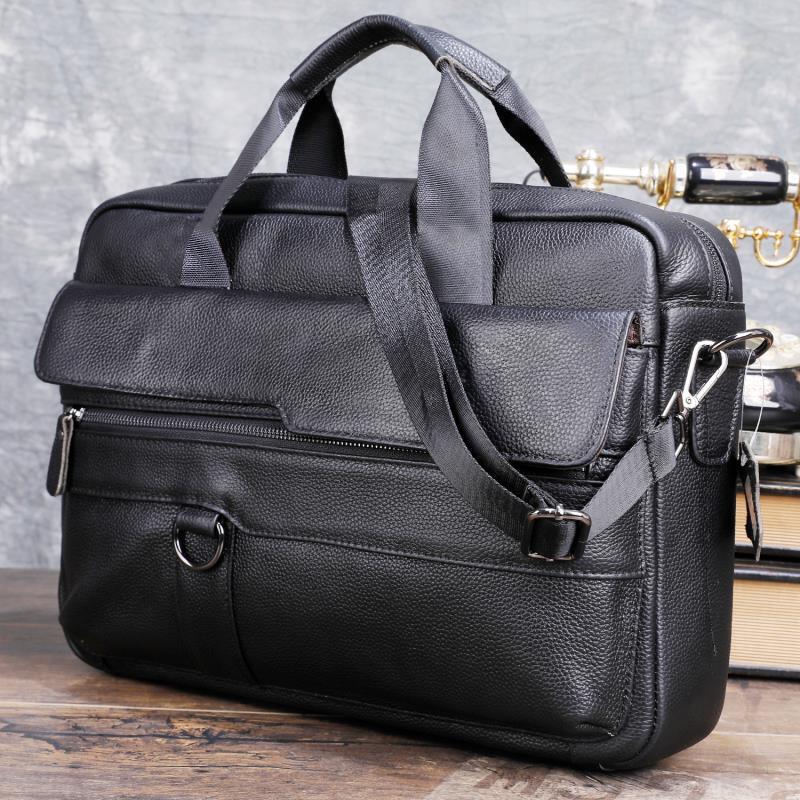 Leather Briefcase - Grand sac à main en cuir