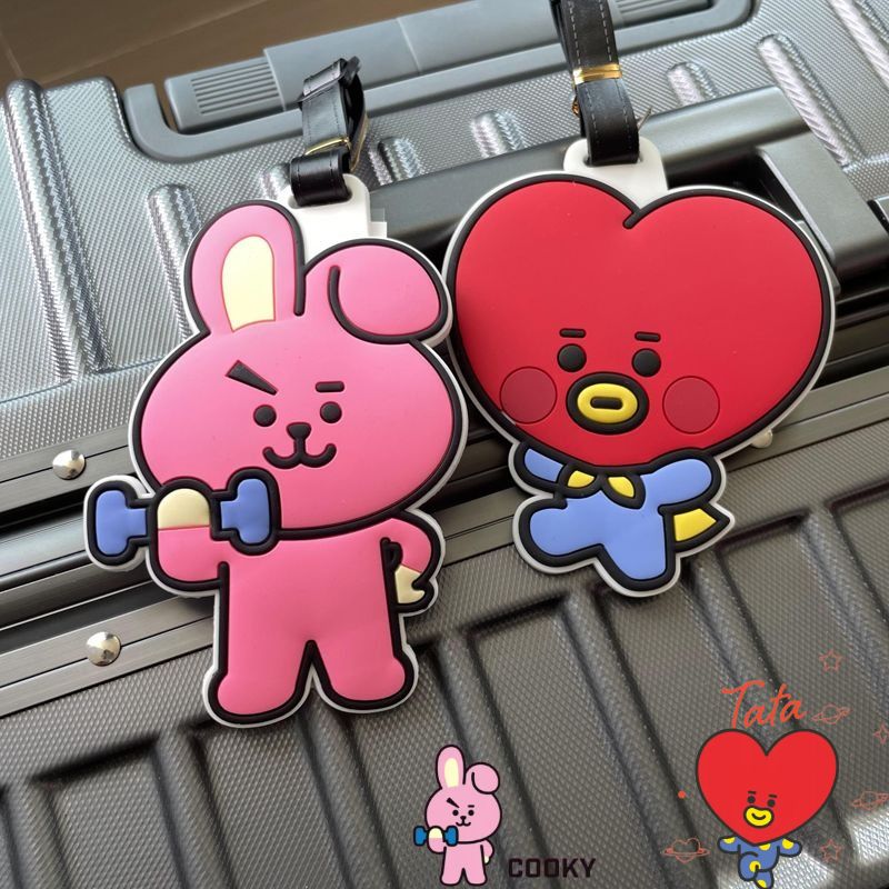 Travel Luggage Set - Porte-clés mignon BT21, étiquette à bagages
