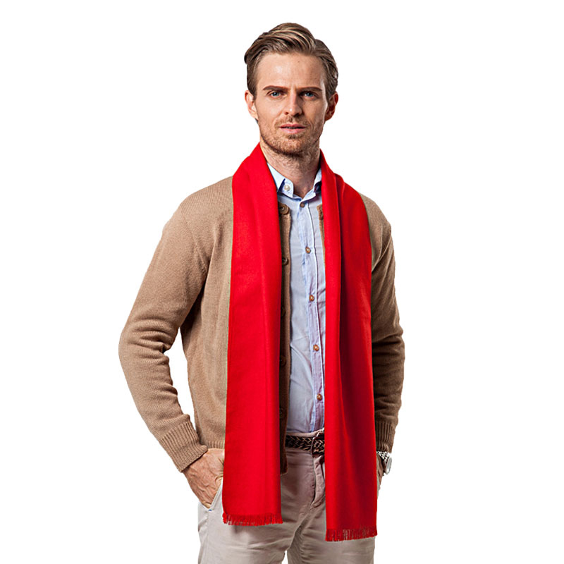 Cashmere Scarf - Écharpe monochrome en cachemire pour homme,