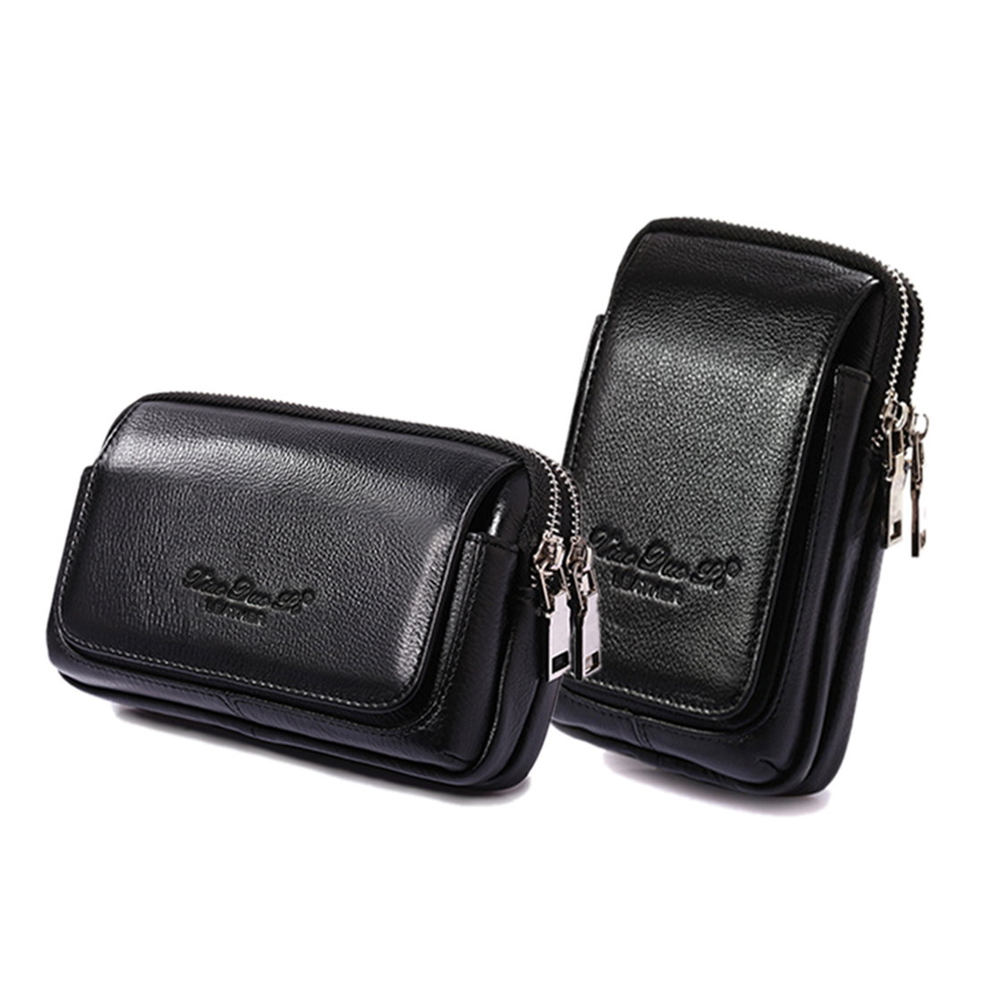 Leather Wallet Men - Hommes en cuir véritable taille Fanny