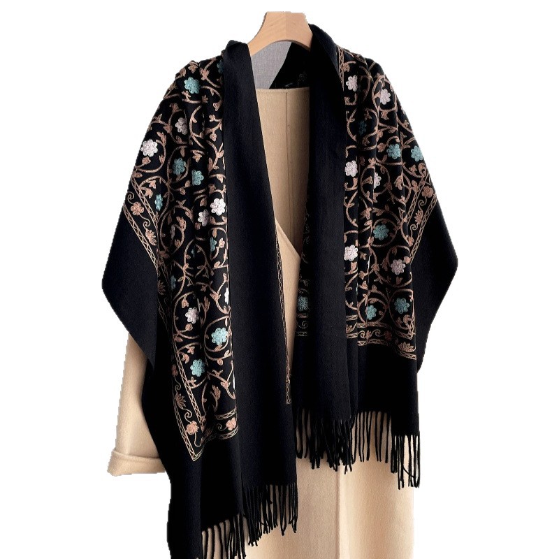 Cashmere Scarf - 2025 nouvelle broderie cachemire écharpe femmes