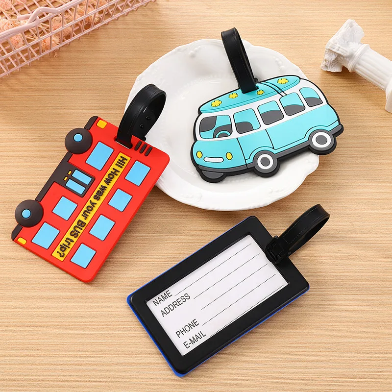 Travel Luggage Set - Étiquettes de bagage en Silicone PVC