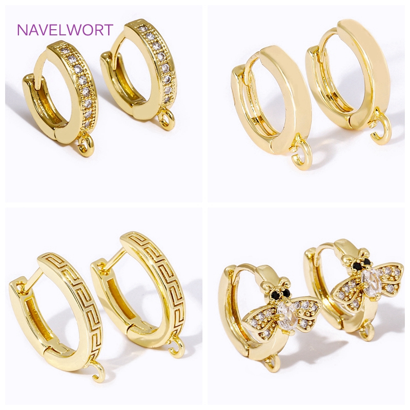 Luxury Gift Set - Boucles d'Oreilles Rondes en Laiton Plaqué