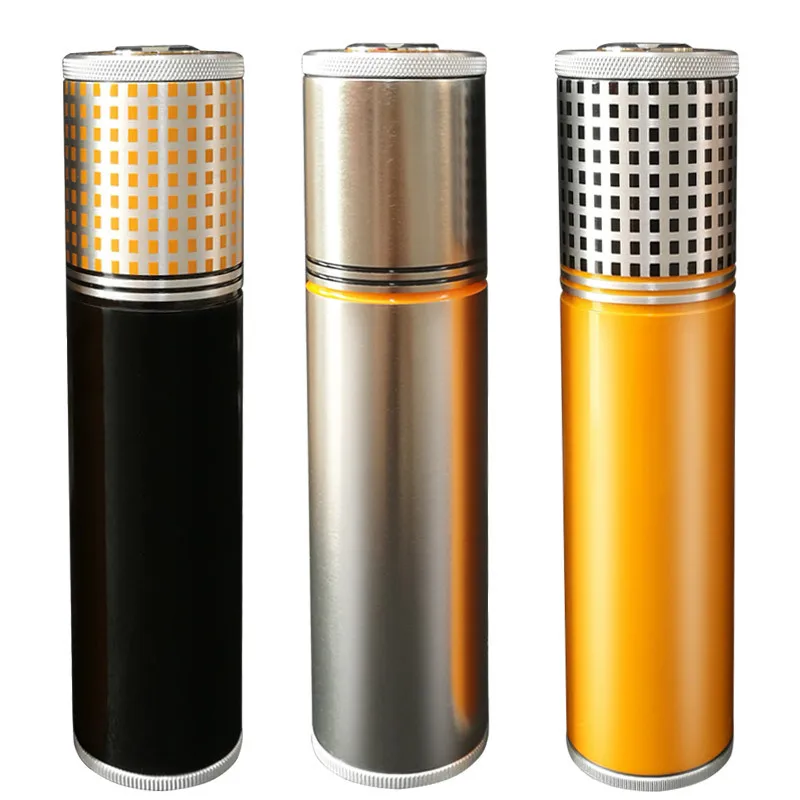 Premium Cigar Case - Tube humidificateur pour cigares avec hygromètre,