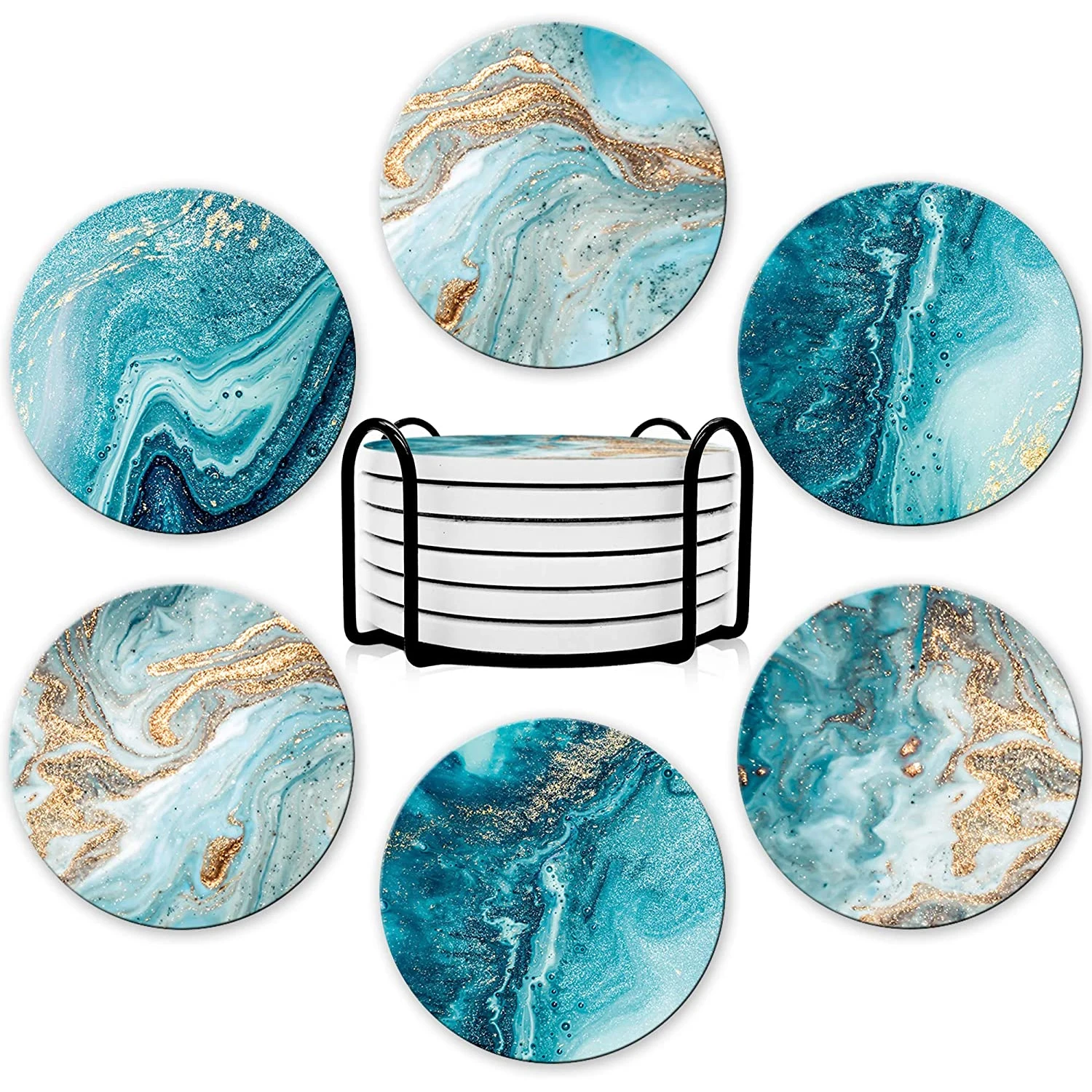 Ensemble de 6 sous-verres pour - Marble Coaster Set avis et prix