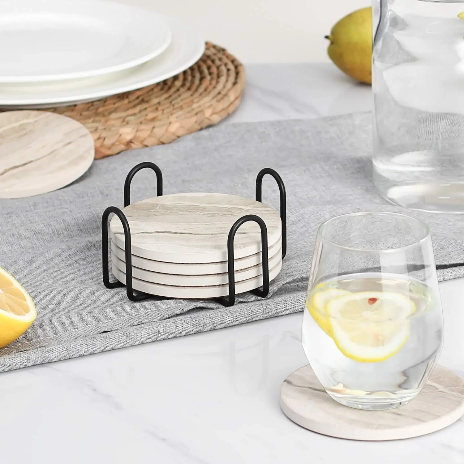 Ensemble de 6 sous-verres pour - Marble Coaster Set avis et prix