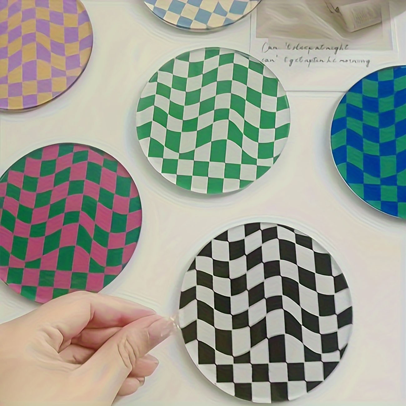 6 pièces - Sous-verres en bois - Marble Coaster Set avis et prix