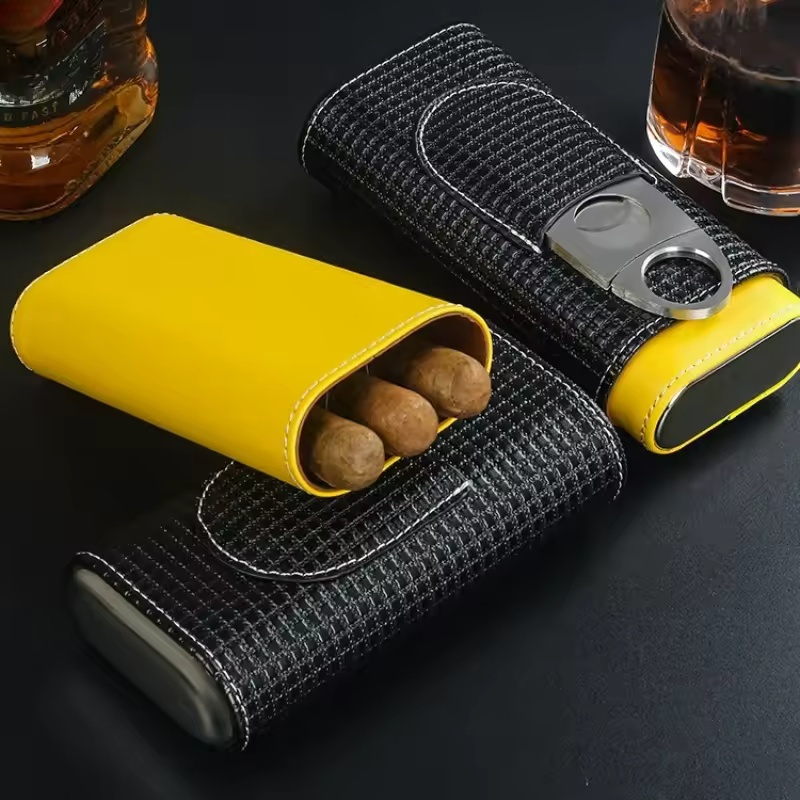 Étui à cigares portable en cui - Premium Cigar Case avis et prix