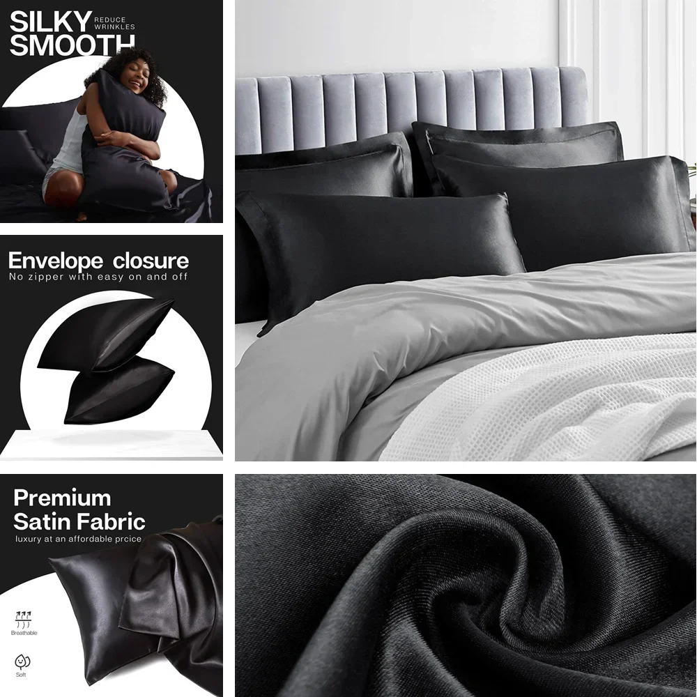 Taies d'oreiller en satin avec - Silk Pillowcase avis et prix