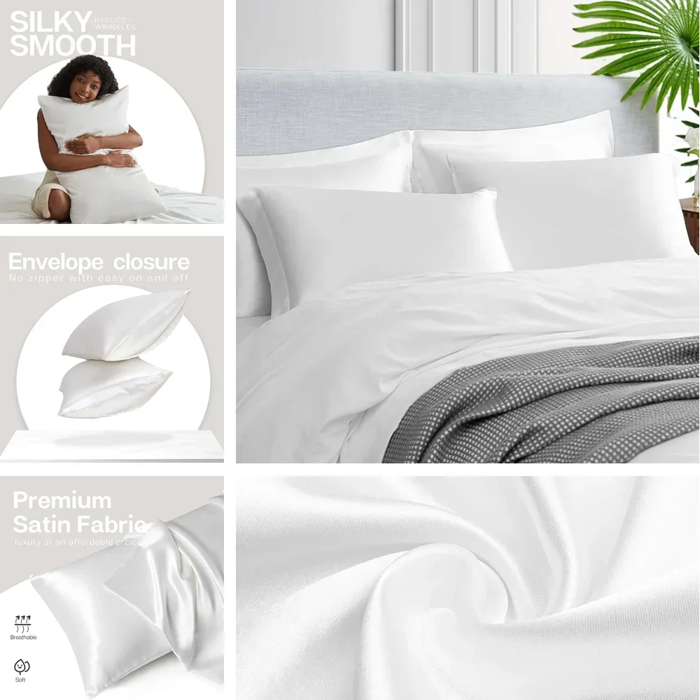 Taies d'oreiller en satin avec - Silk Pillowcase avis et prix