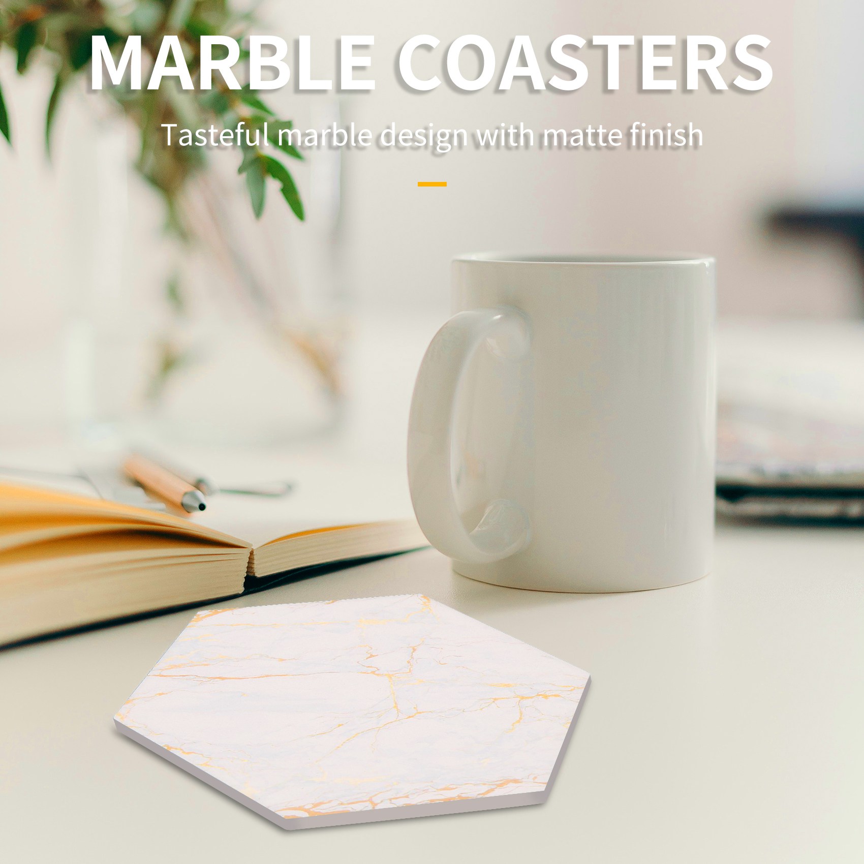 Sous-verres absorbants pour bo - Marble Coaster Set avis et prix