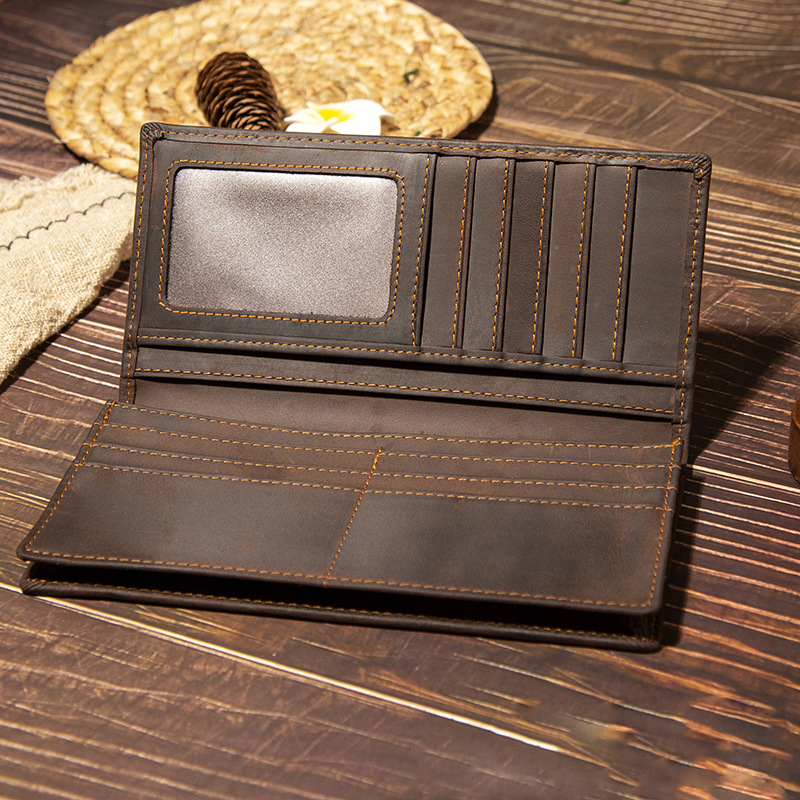 Portefeuille long en cuir véri - Leather Wallet Men avis et prix