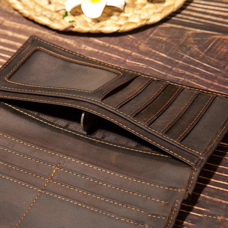 Portefeuille long en cuir véri - Leather Wallet Men avis et prix