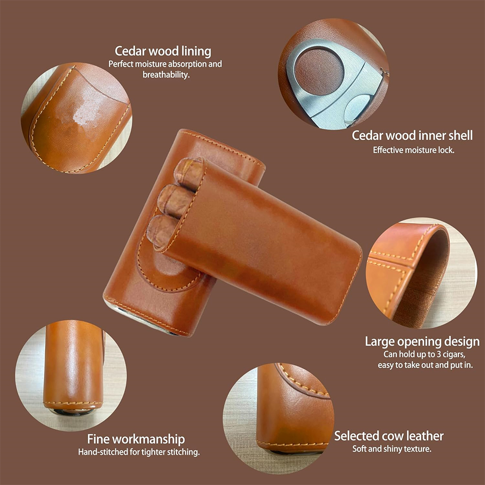 LMETJMA Étui à cigares en cuir - Premium Cigar Case avis et prix