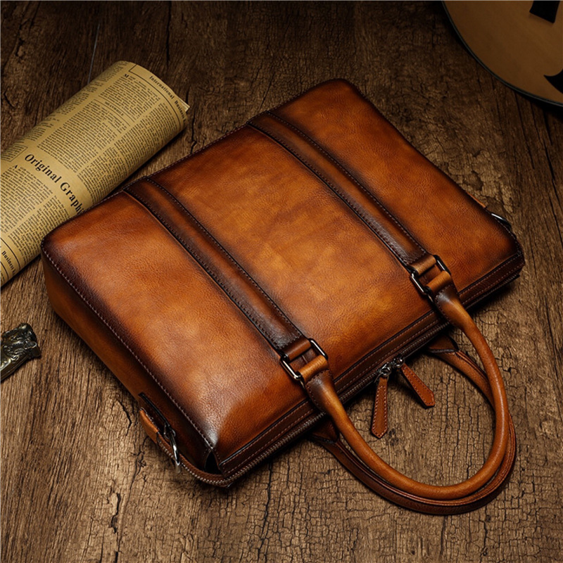 Porte-documents en cuir pleine - Leather Briefcase avis et prix
