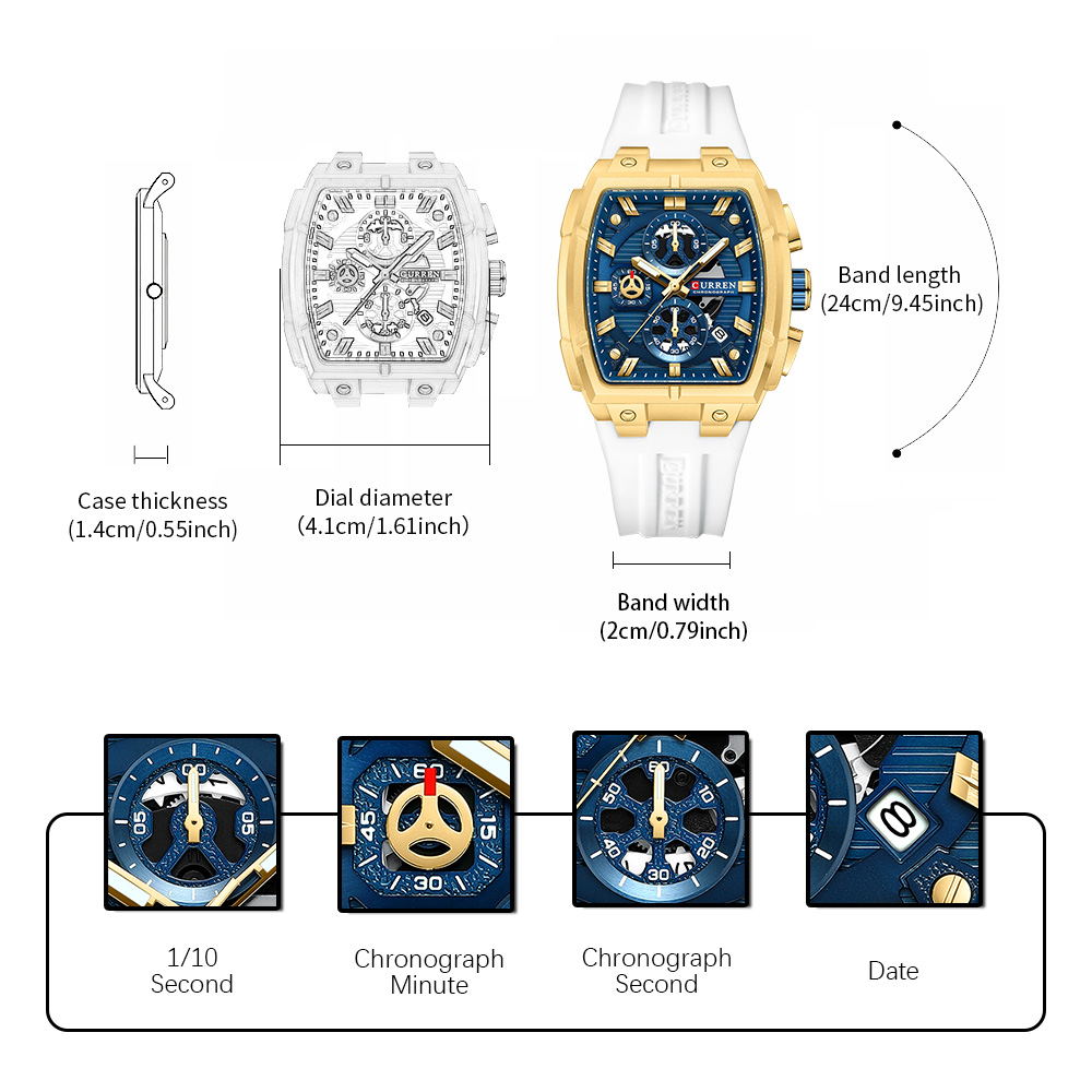Montre vintage de luxe CURREN  - Luxury Watch Men avis et prix