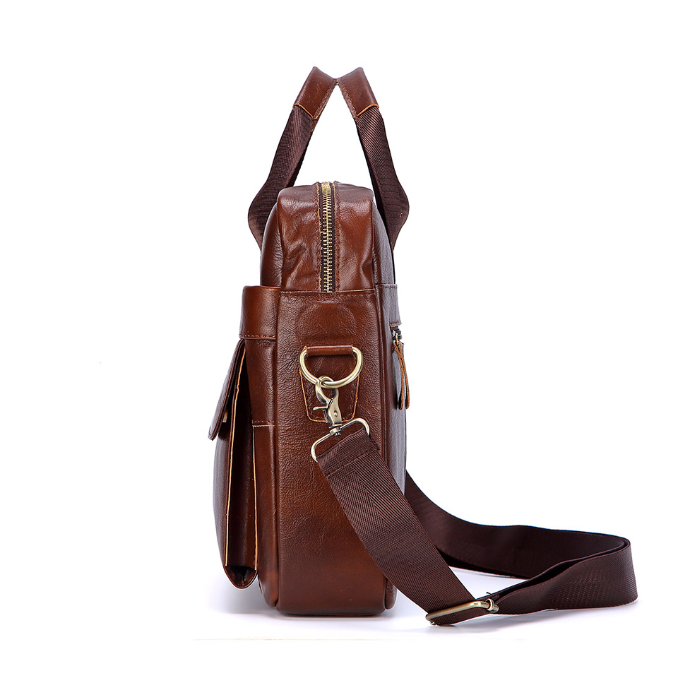 Hommes en cuir véritable sacs  - Leather Briefcase avis et prix