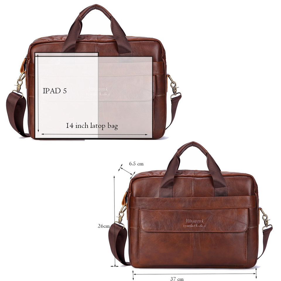 Hommes en cuir véritable sacs  - Leather Briefcase avis et prix