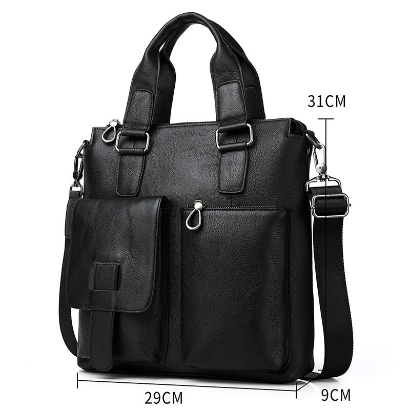 Sac à main Vertical en cuir vé - Leather Briefcase avis et prix