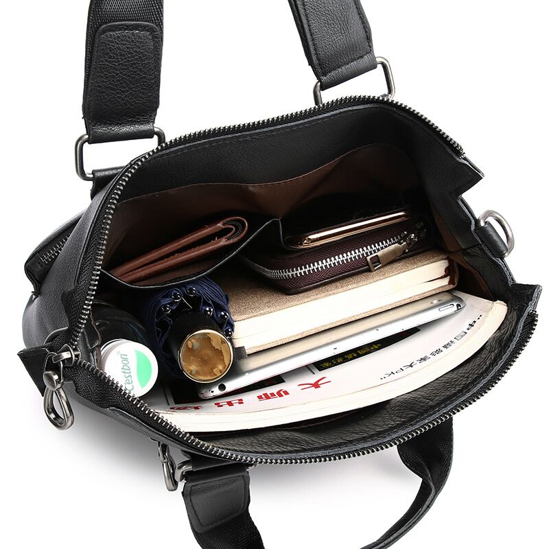 Sac à main Vertical en cuir vé - Leather Briefcase avis et prix