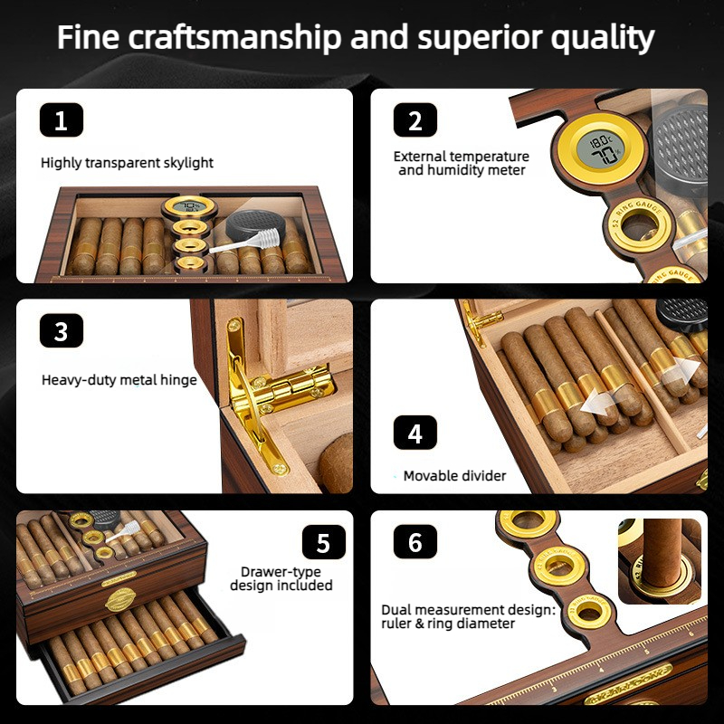 Boîte à cigares en bois de cèd - Luxury Gift Set avis et prix