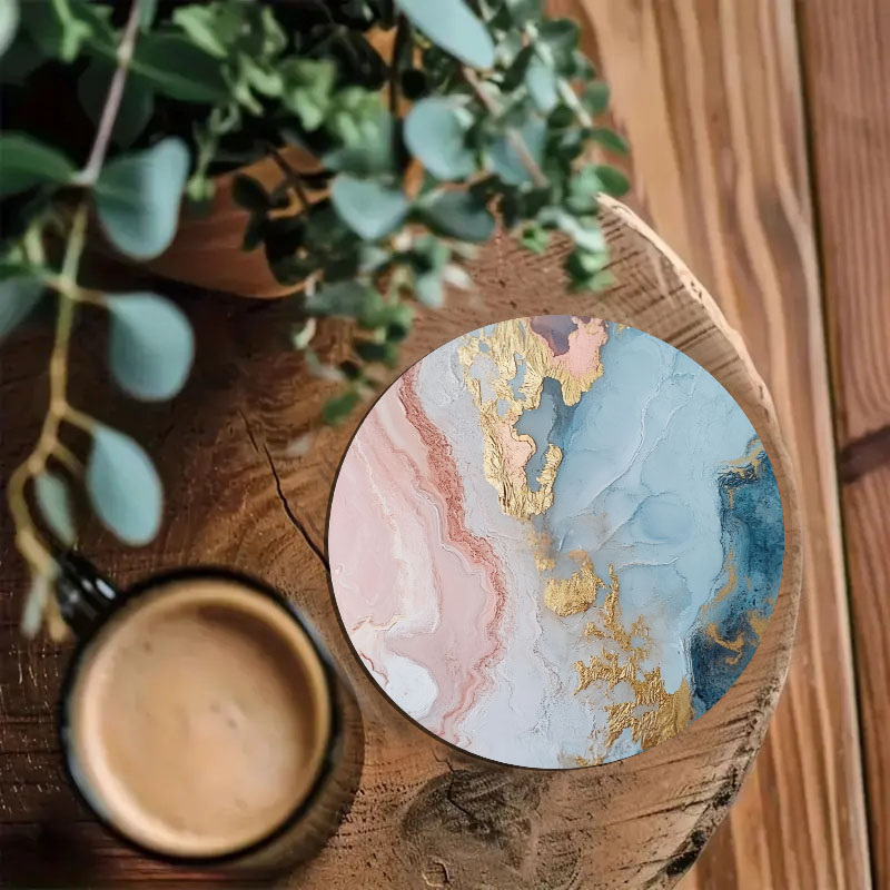 4 sous-verres imprimés motif m - Marble Coaster Set avis et prix