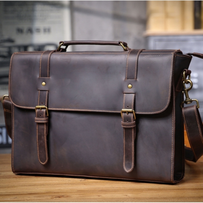 Sac à main en cuir véritable p - Leather Briefcase avis et prix