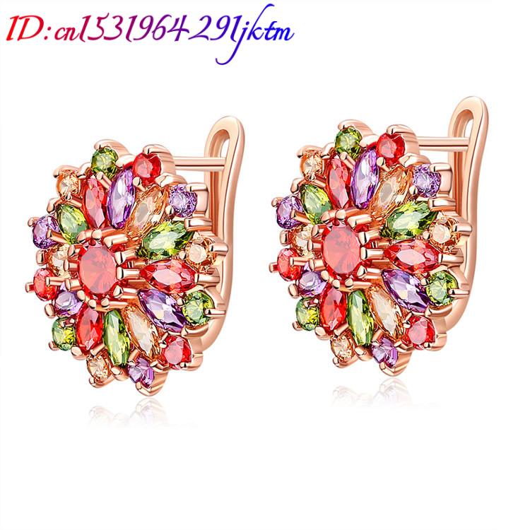 Boucles d'oreilles fleur en cr - Gold Plated Jewelry avis et prix