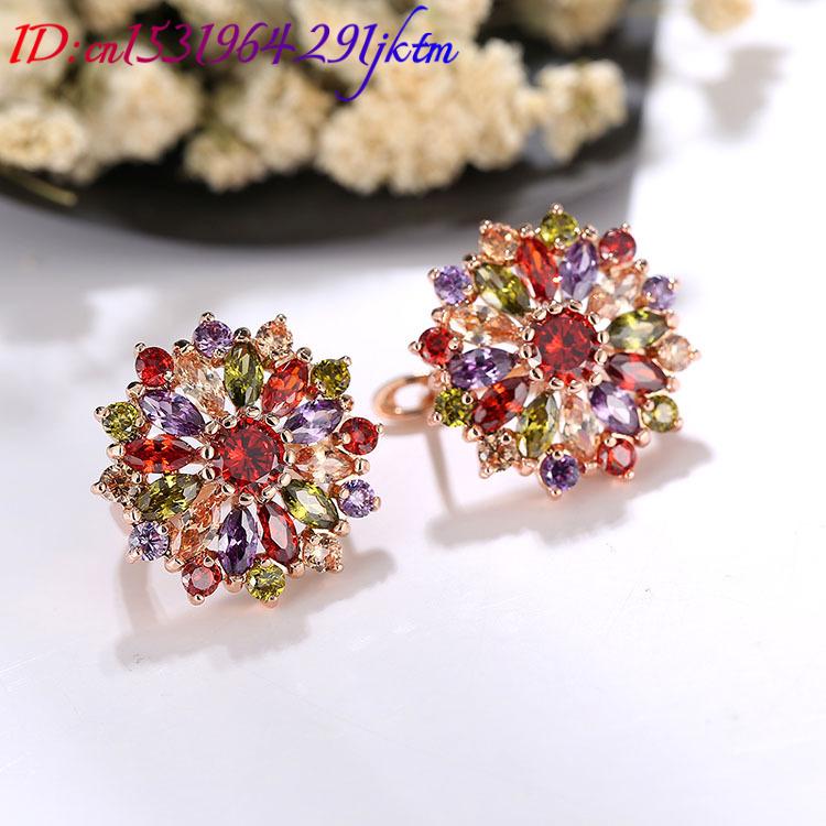 Boucles d'oreilles fleur en cr - Gold Plated Jewelry avis et prix