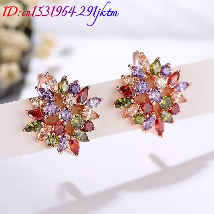 Boucles d'oreilles fleur en cr - Gold Plated Jewelry avis et prix