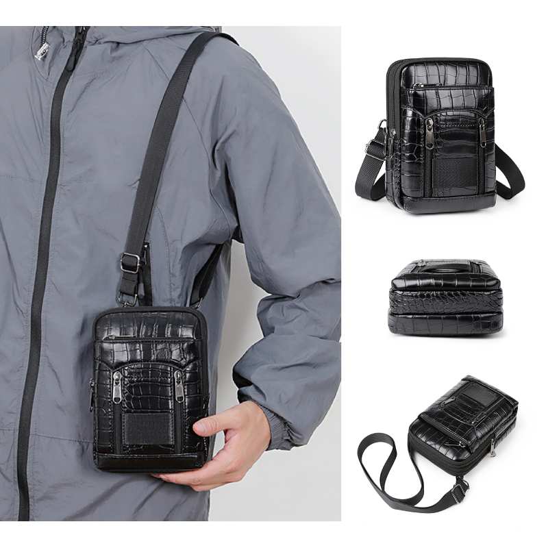 Sac à bandoulière imprimé Croc - Leather Wallet Men avis et prix