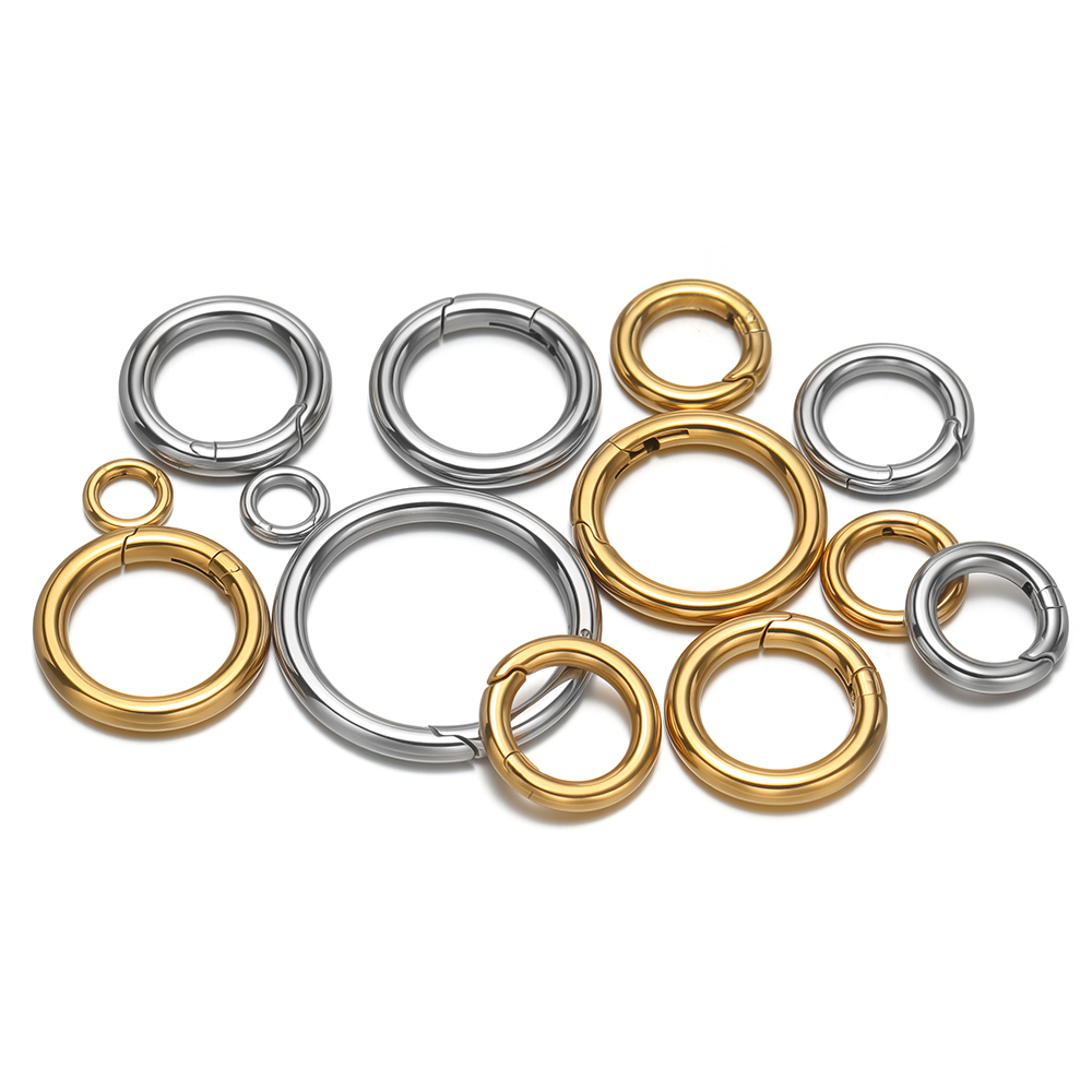 Fermoirs à ressort ronds en ac - Gold Plated Jewelry avis et prix