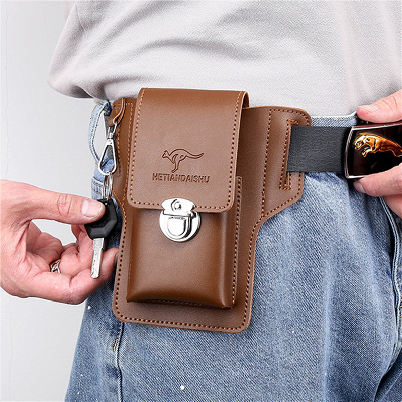 Sac de ceinture de téléphone p - Leather Wallet Men avis et prix
