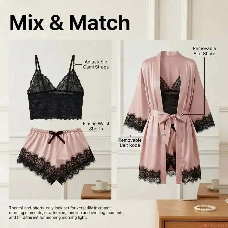 Ensemble de pyjama en satin 4  - Luxury Gift Set avis et prix
