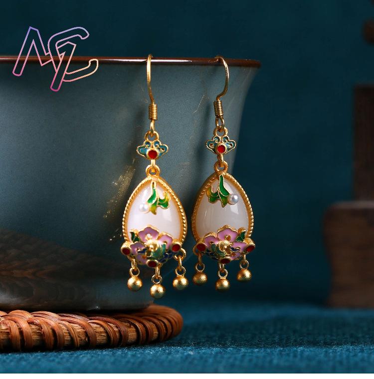 Boucles d'oreilles en jade nat - Gold Plated Jewelry avis et prix