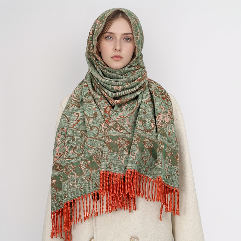 Écharpe Jacquard Paisley en ca - Cashmere Scarf avis et prix