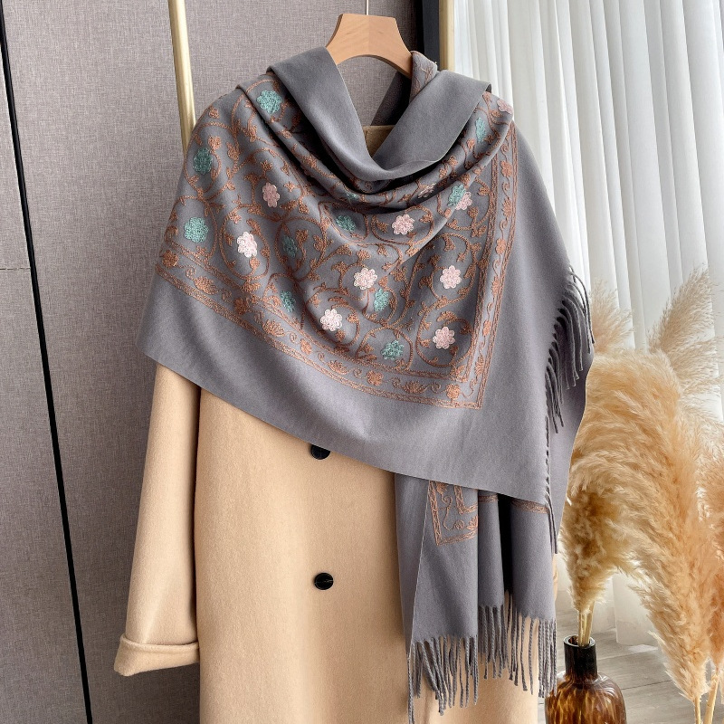 2025 nouvelle broderie cachemi - Cashmere Scarf avis et prix