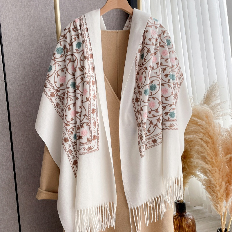 2025 nouvelle broderie cachemi - Cashmere Scarf avis et prix