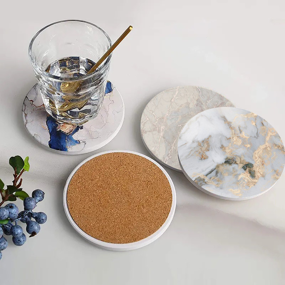 Dessous de verre en marbre bla - Marble Coaster Set avis et prix