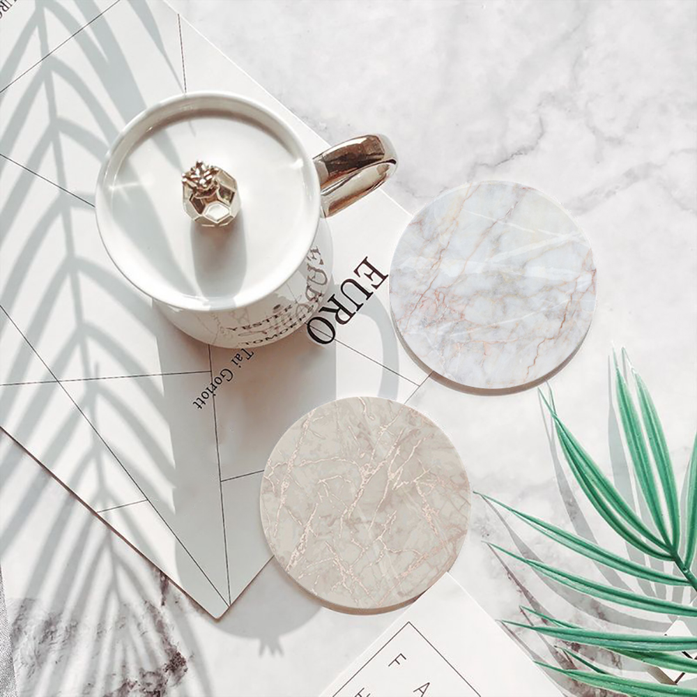 Dessous de verre en marbre bla - Marble Coaster Set avis et prix