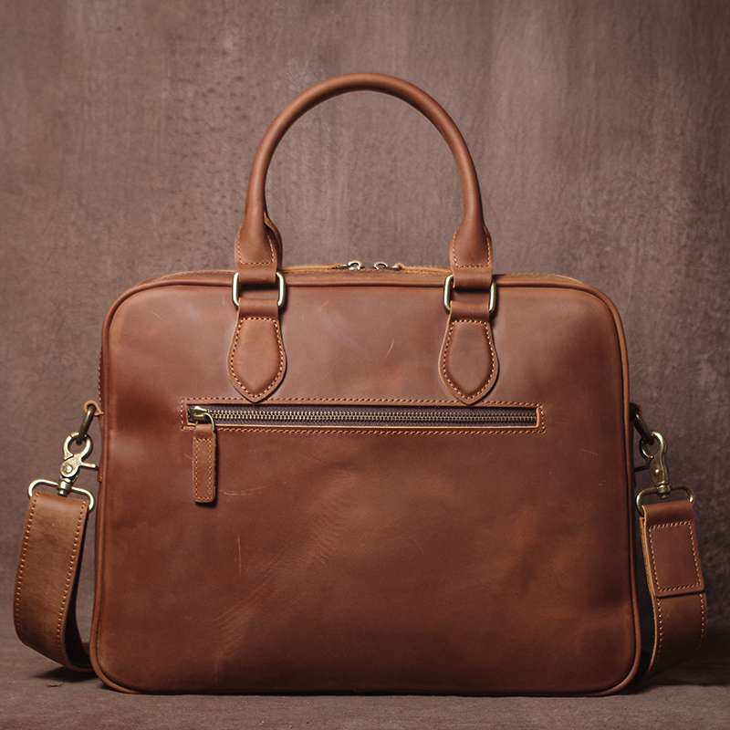 GURO hommes Crazy Horse peau d - Leather Briefcase avis et prix