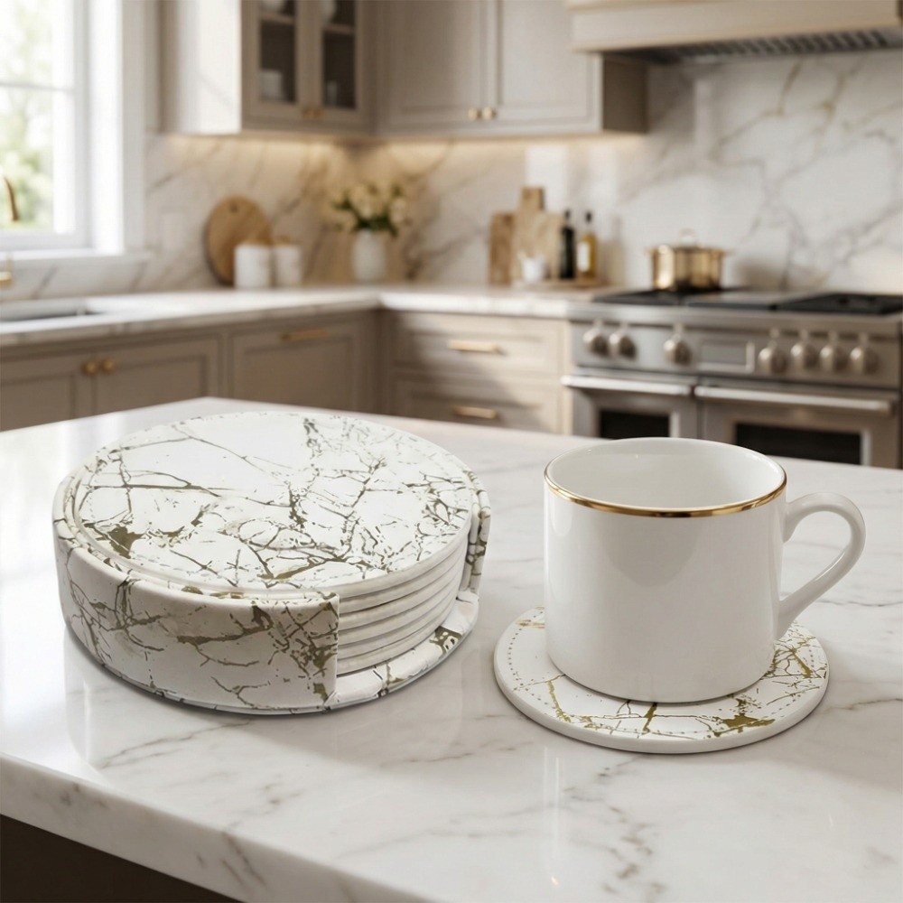 Ensemble de 7 dessous-de-verre - Marble Coaster Set avis et prix