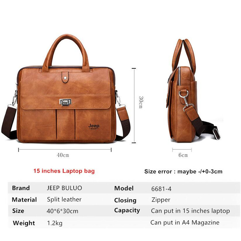 Sacoche en cuir pour homme Jee - Leather Briefcase avis et prix