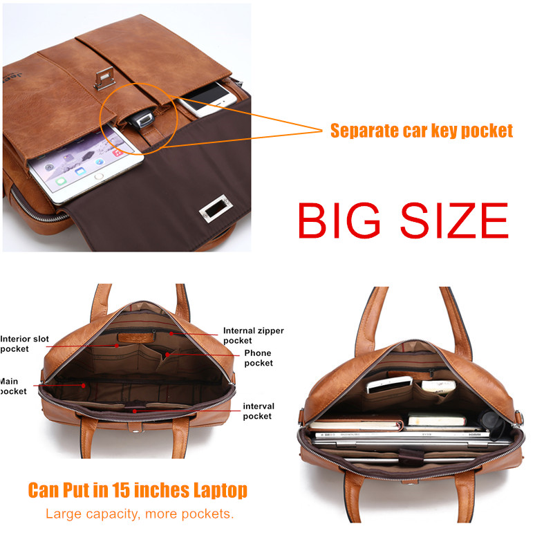 Sacoche en cuir pour homme Jee - Leather Briefcase avis et prix