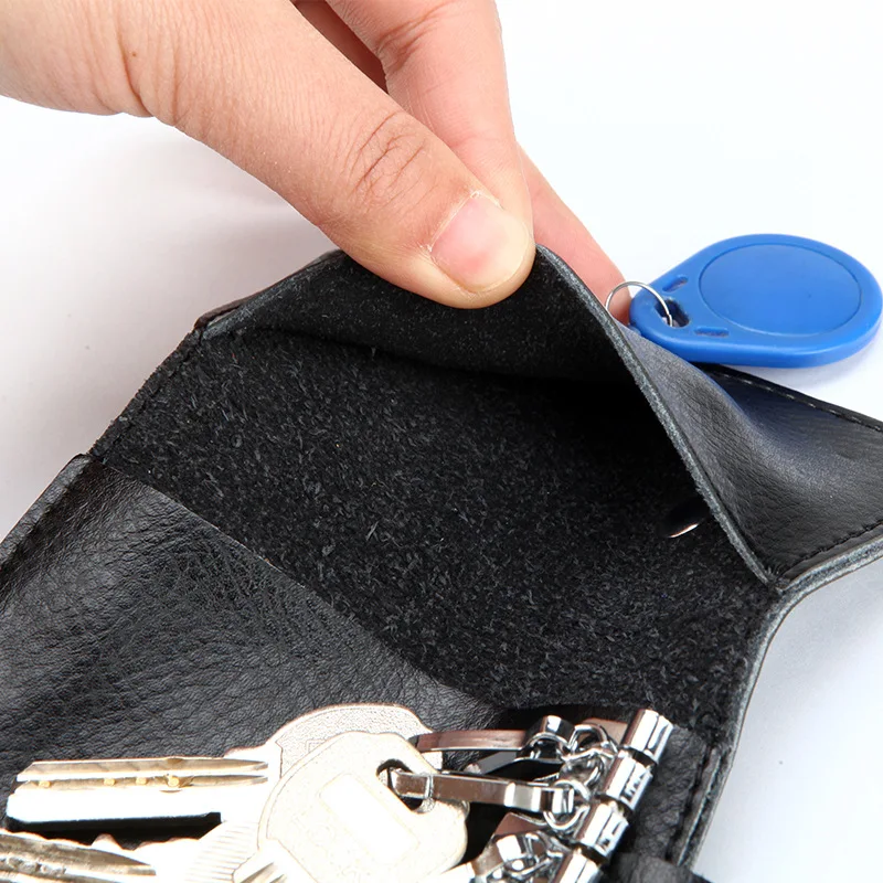 Porte-clés en cuir véritable p - Leather Wallet Men avis et prix