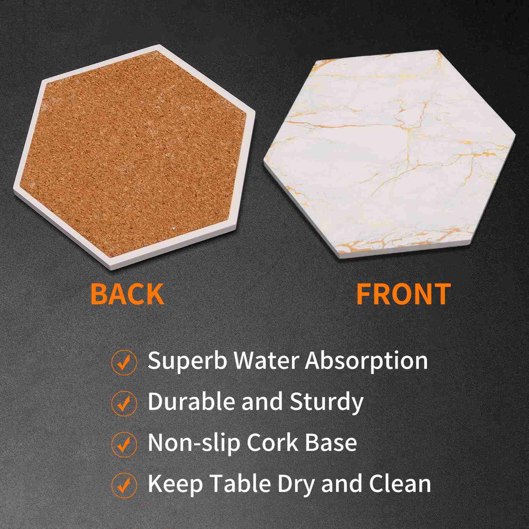 A69E8 Sous-verres en PC pour b - Marble Coaster Set avis et prix